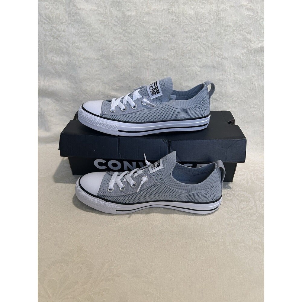 Converse Chuck Taylor All Star Shoreline Knit Low Top Lace-Up Gray White 565232F - Picture 7 of 9